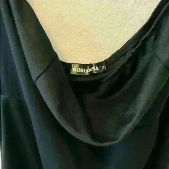 Rosanna black bottom fringe silky material dress - Picture 6 of 8